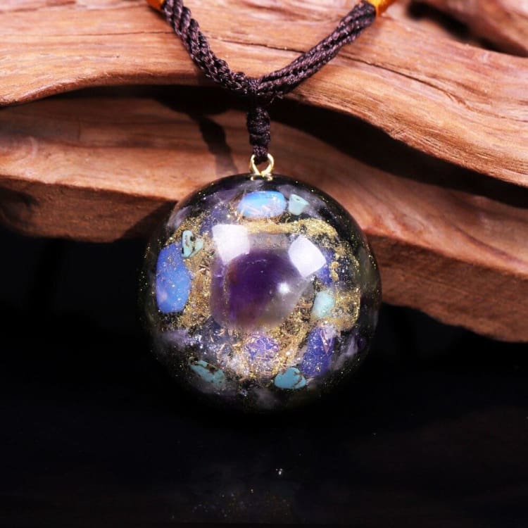 Collier Orgonite Améthyste et Opalite - Collier