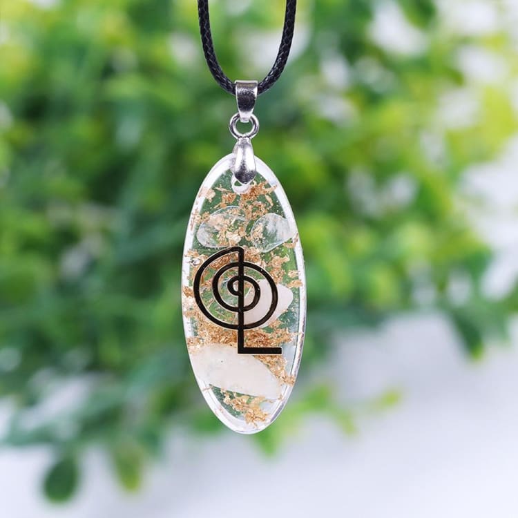Collier Orgonite La Stabilité du Cristal de Roche - Collier