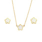 Collier pendentif trèfle à quatre feuille - Blanc