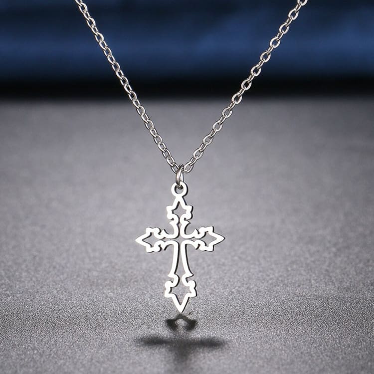 Collier Résurrection avec croix - Argenté - Collier