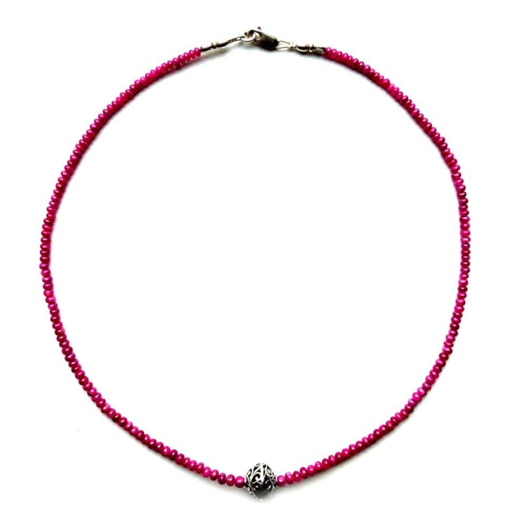 Collier Rubis et Argent - Collier
