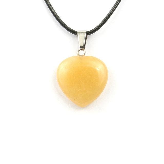 Colliers Cur En Pierre - Jade Jaune - Collier