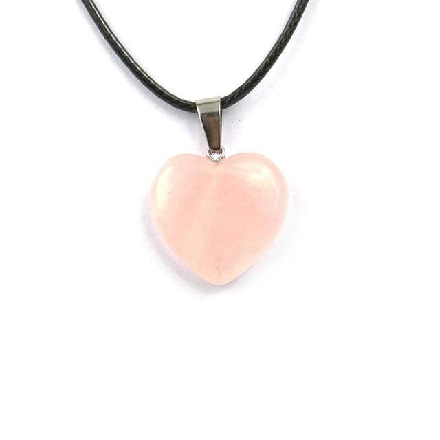 Colliers Cur En Pierre - Quartz Rose - Collier