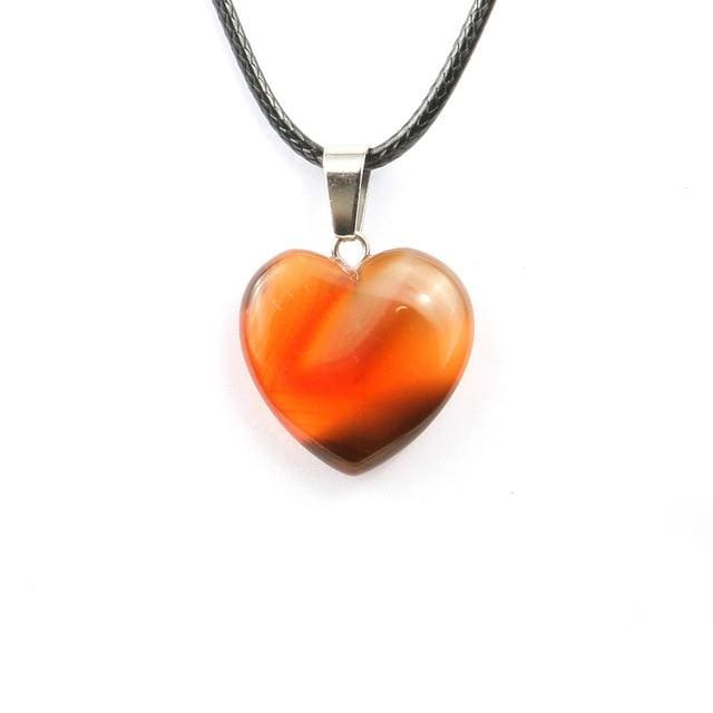 Colliers Cur En Pierre - Agate Rouge - Collier