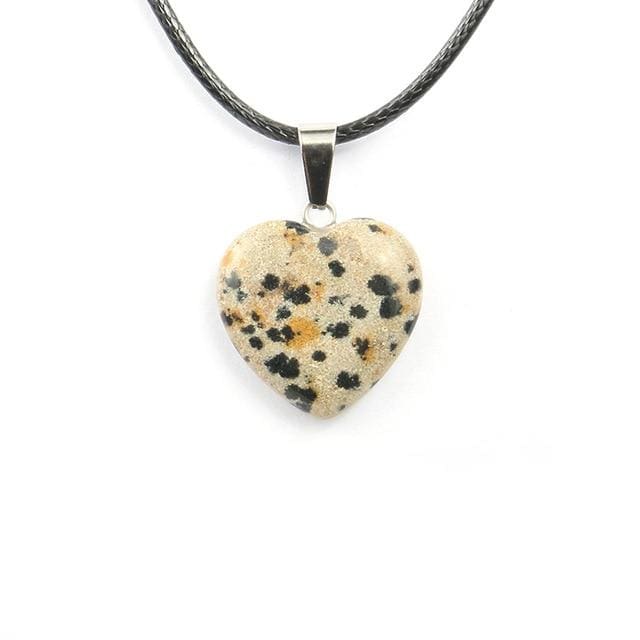 Colliers Cur En Pierre - Jaspe Dalmatien - Collier