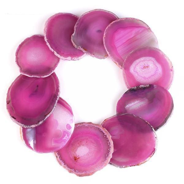 Dessous De Verre En Agate - Rose - Decoration