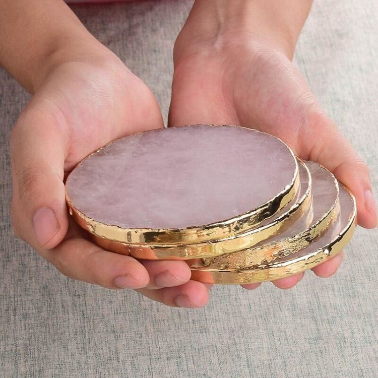 Dessous de verre en Quartz Rose