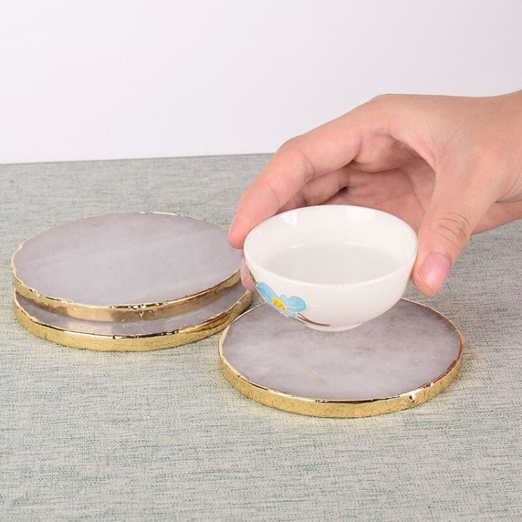 Dessous de verre en Quartz Rose