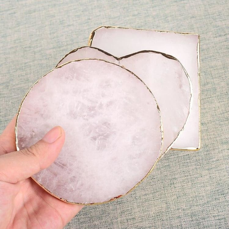 Dessous de verre en Quartz Rose