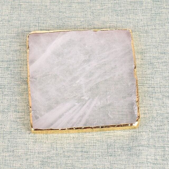 Dessous de verre en Quartz Rose - Carré