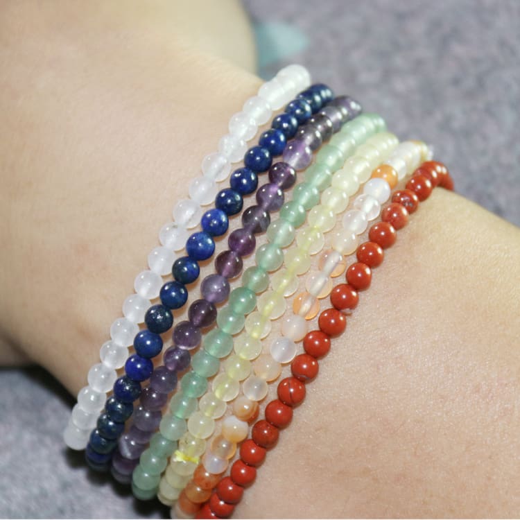 Ensemble de 7 bracelets Chakras en pierre naturelle - Bracelet