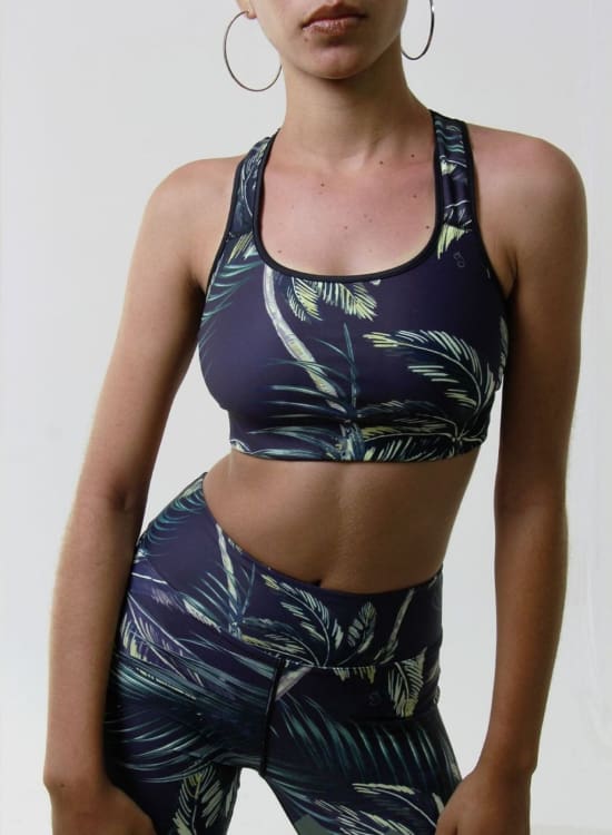 Ensemble de Yoga legging + brassière - Green Jungle