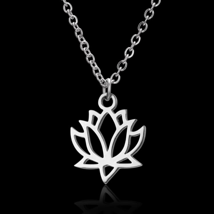 Fleur de Lotus collier en acier inoxydable - Collier