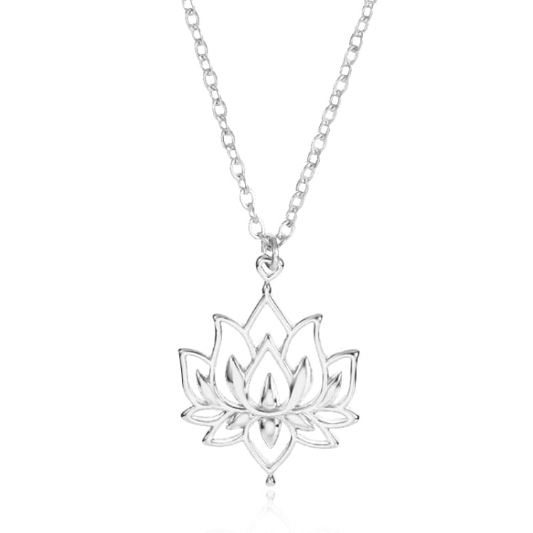 Fleur de Lotus collier de style bohème - Argent - Collier