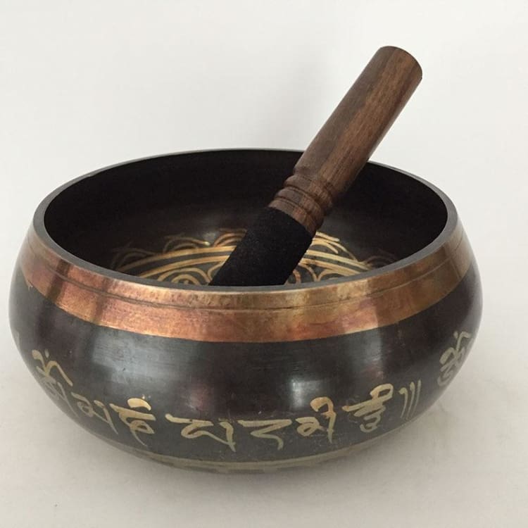 Grand Bol chantant tibétain - Design sombre