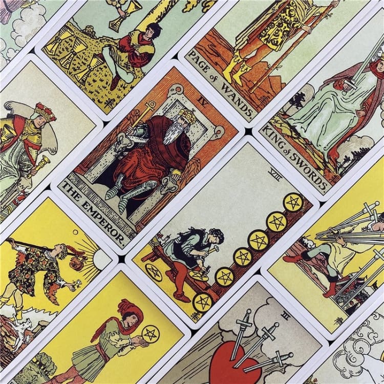 ZECAN Jeu De Cartes De Tarot pour Débutant, 78 Cartes Vintage avec  Instructions Pdf, Jeu De Cartes De Jeu De Prévision du Destin De Divination