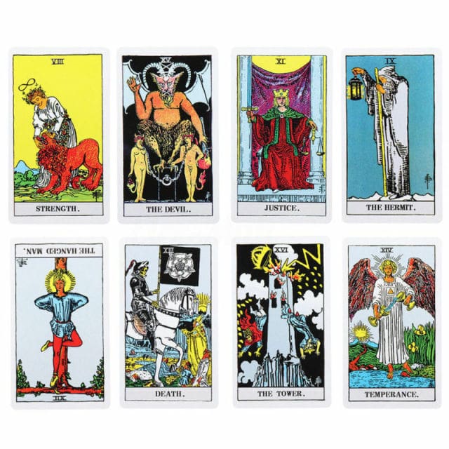 Jeux de Tarot 78 cartes en Anglais - Design Retro
