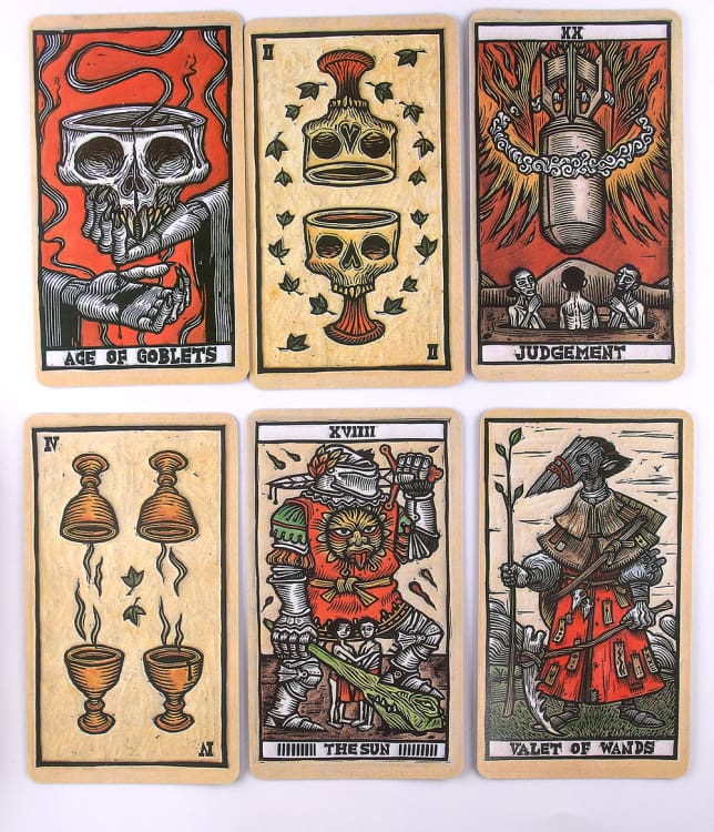 Jeu de tarot 78 cartes en anglais - L’univers de Guillermo Del Toro