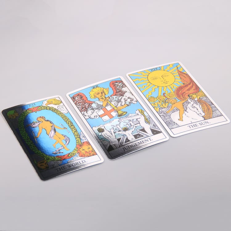 Jeu de Tarot en anglais holographique pour débutant