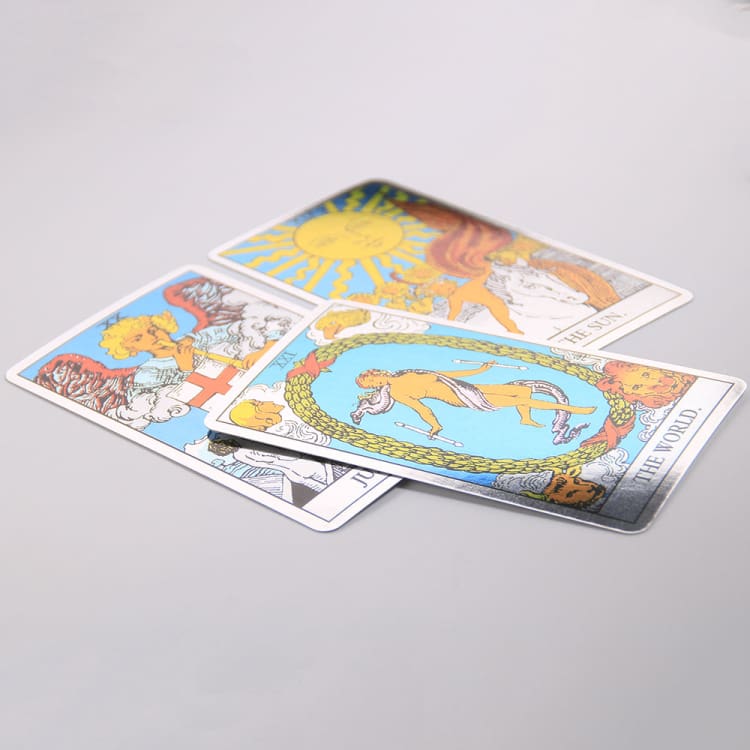 Jeu de Tarot en anglais holographique pour débutant