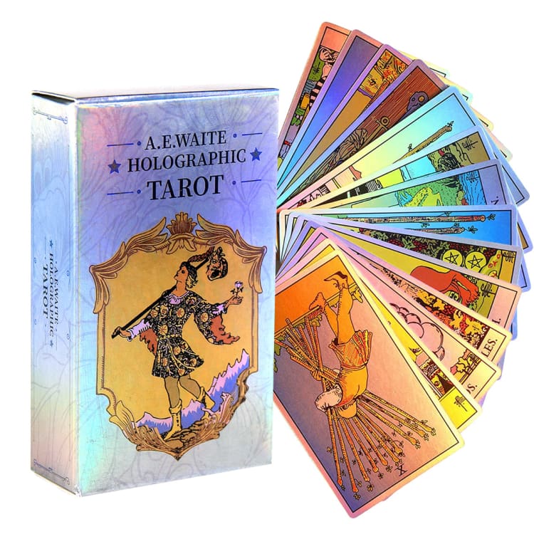 Jeu de Tarot en anglais holographique pour débutant
