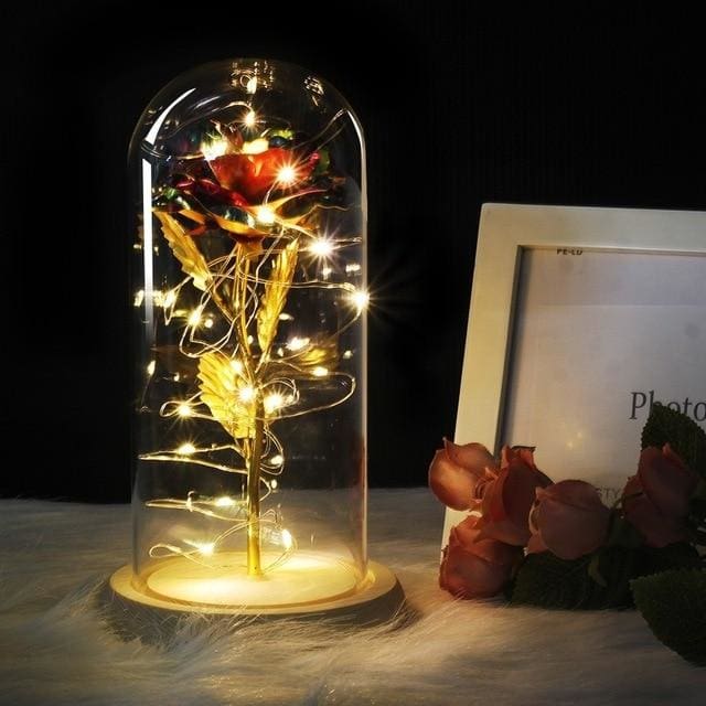 La Rose éternelle sous cloche - Étincelante - decoration