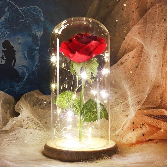 La Rose éternelle sous cloche - Ecarlate - decoration
