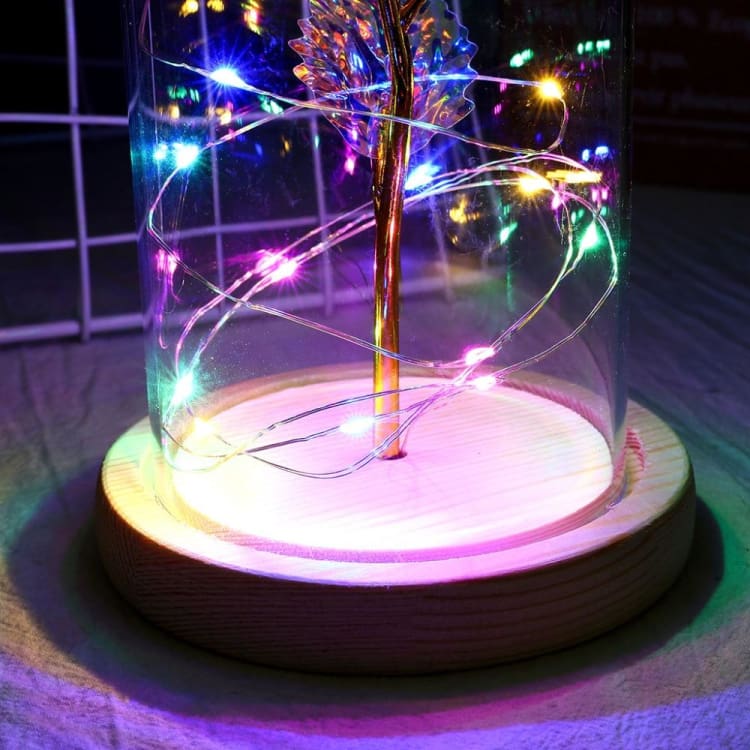 La Rose étincellante sous cloche - Décorations