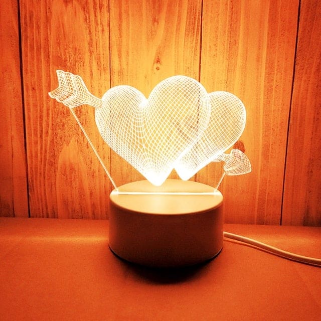 Lampe de chevet 3D - Cupidon