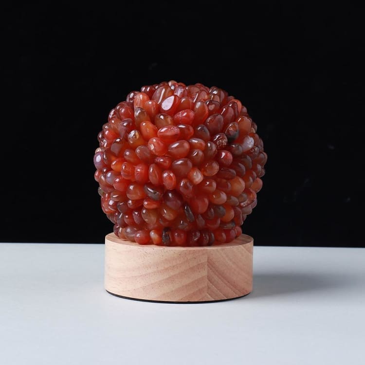 Lampe de chevet en Agate Rouge