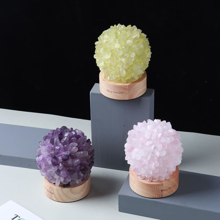 Lampe de chevet en Citrine