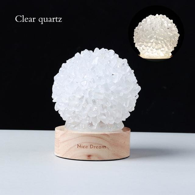 Lampe de chevet en Quartz Blanc