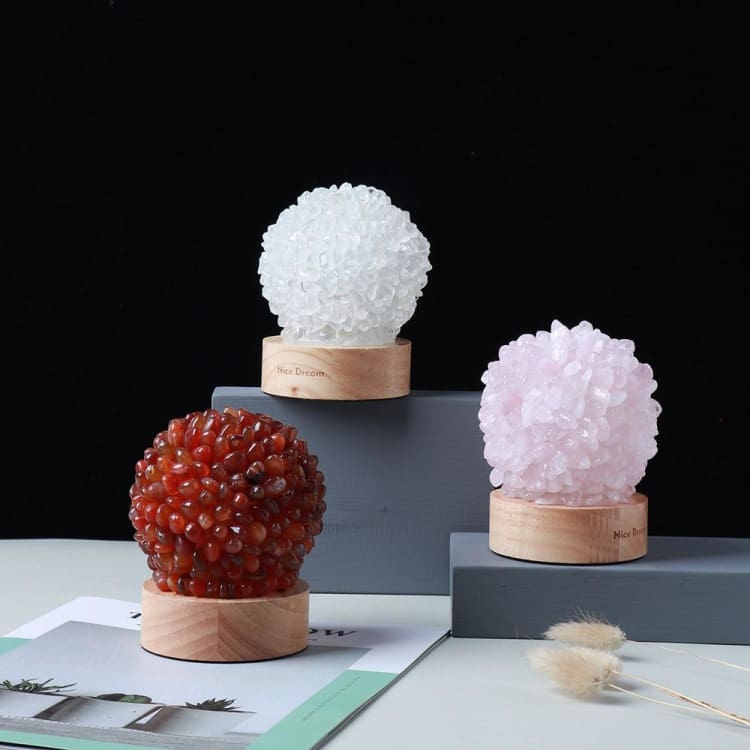 Lampe de chevet en Quartz Blanc