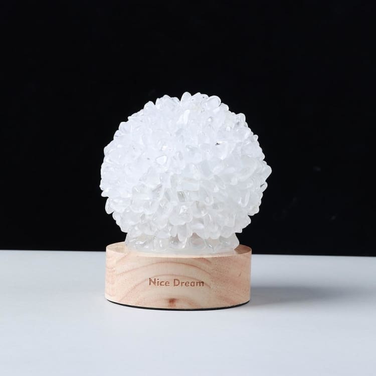 Lampe de chevet en Quartz Blanc