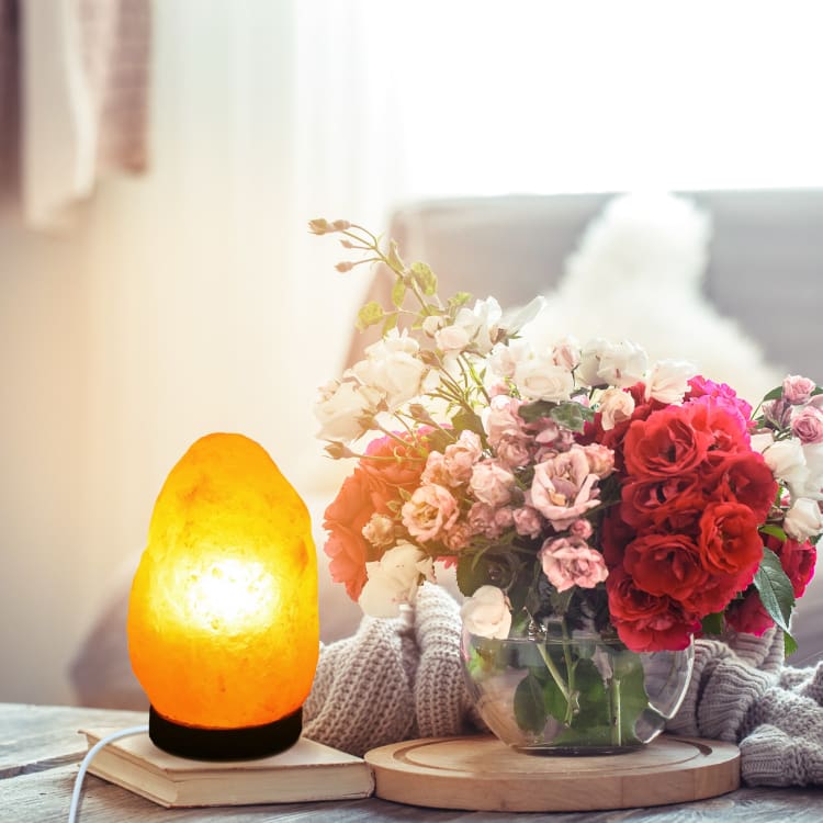 LAMPE SEL DE L’HIMALAYA + bougeoir offert