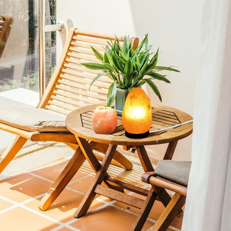 LAMPE SEL DE L’HIMALAYA + bougeoir offert