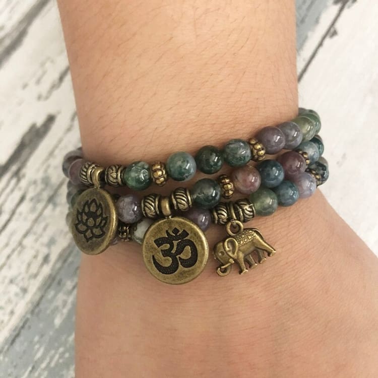 Lot de 3 Bracelets en Unakite - Bracelet