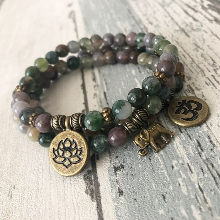Lot de 3 Bracelets en Unakite - Bracelet