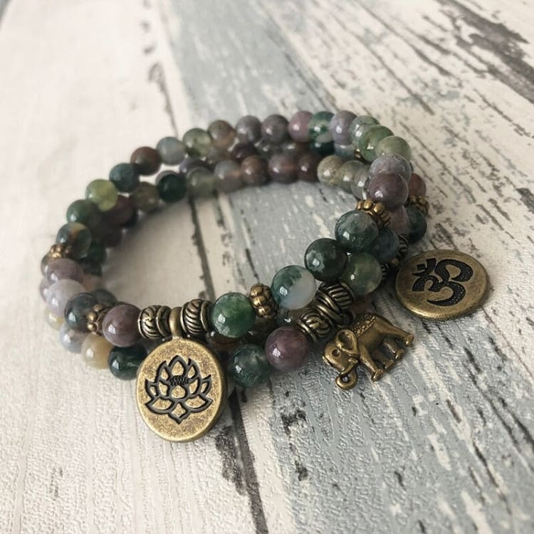 Lot de 3 Bracelets en Unakite - Bracelet