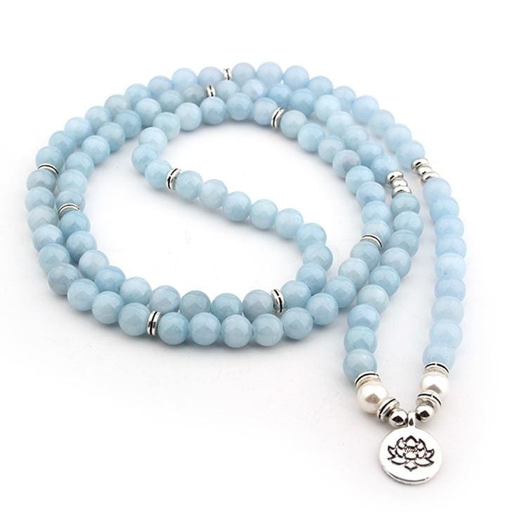 Mala Du Lotus En Angélite - Bracelet