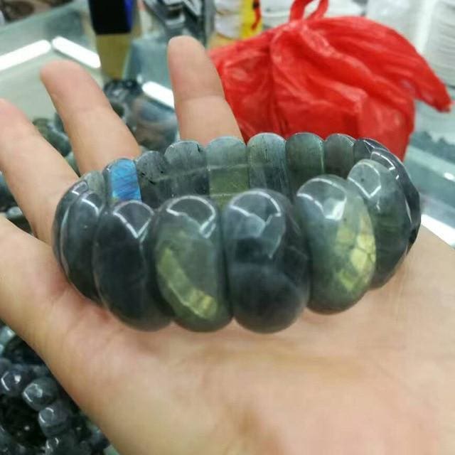 Manchette en Labradorite Facettée - Bracelet