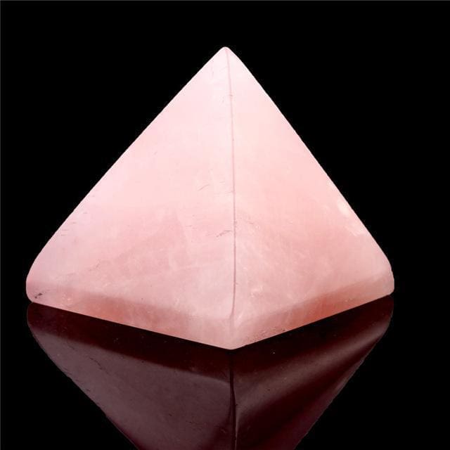 Mini Pyramide en pierre semi-précieuse - Quartz rose - decoration
