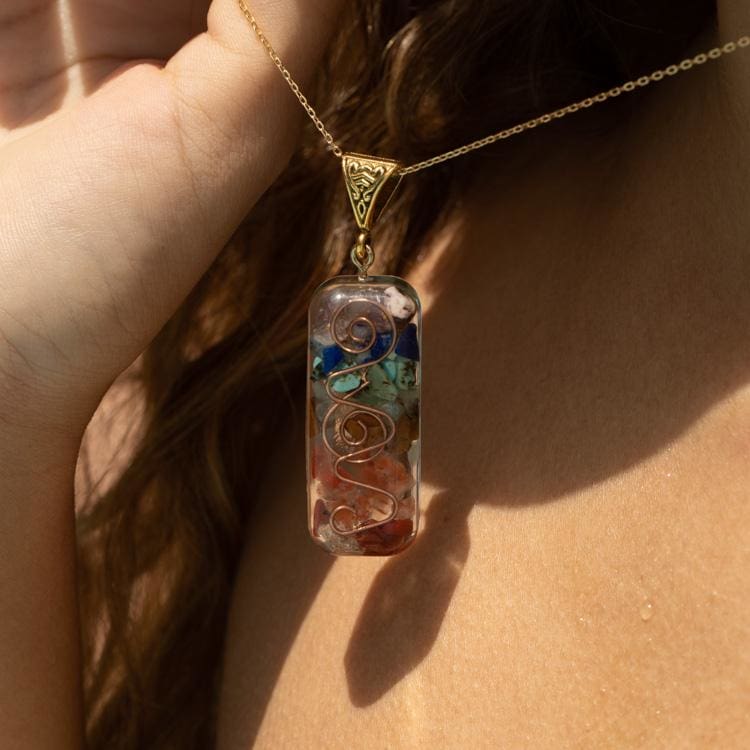 Pendentif 7 Chakras Orgonite - Pendentif
