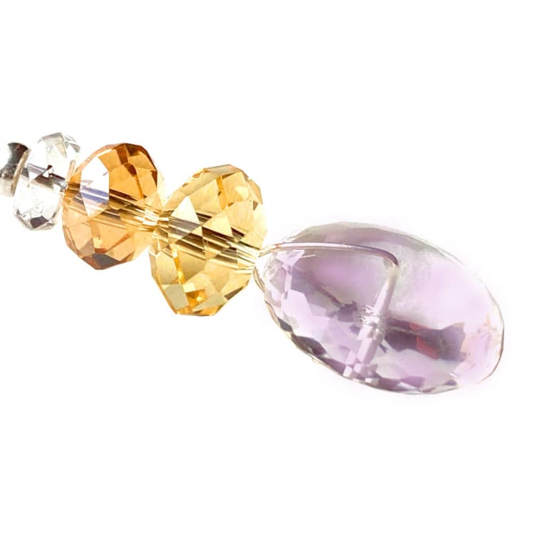 Pendentif Améthyste Citrine et Argent