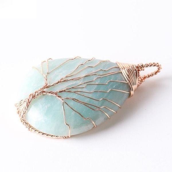 Pendentif Arbre De Vie Artisanal (13 Pierres Disponibles) - Green Aventurine - Pendentif