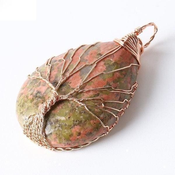 Pendentif Arbre De Vie Artisanal (13 Pierres Disponibles) - Pendentif