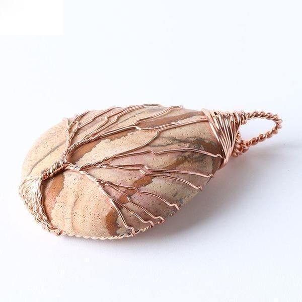 Pendentif Arbre De Vie Artisanal (13 Pierres Disponibles) - Pendentif