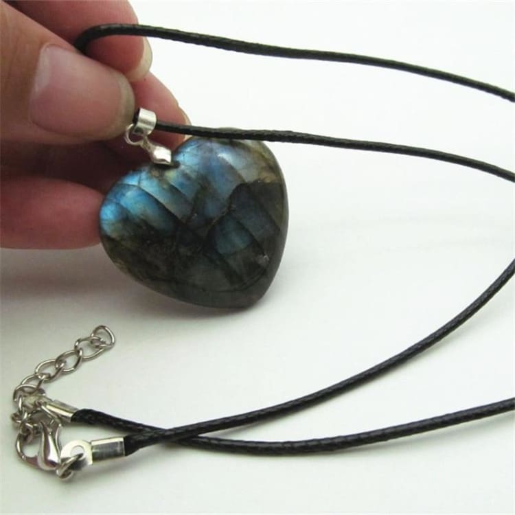 Pendentif Cur En Labradorite - Pendentif