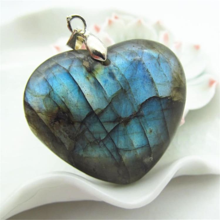Pendentif Cur En Labradorite - Pendentif