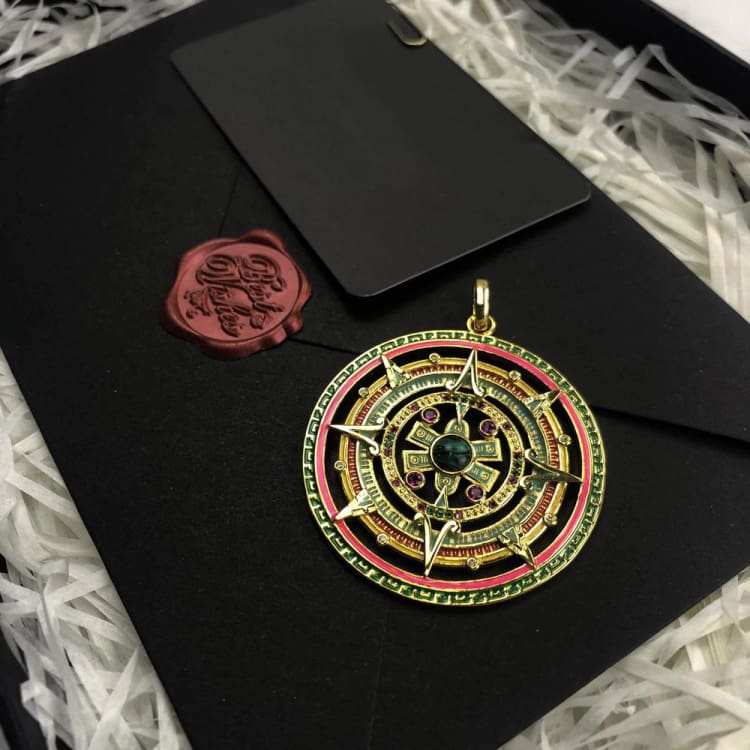 Pendentif du ’5ème Soleil Aztèque’ - pendentif